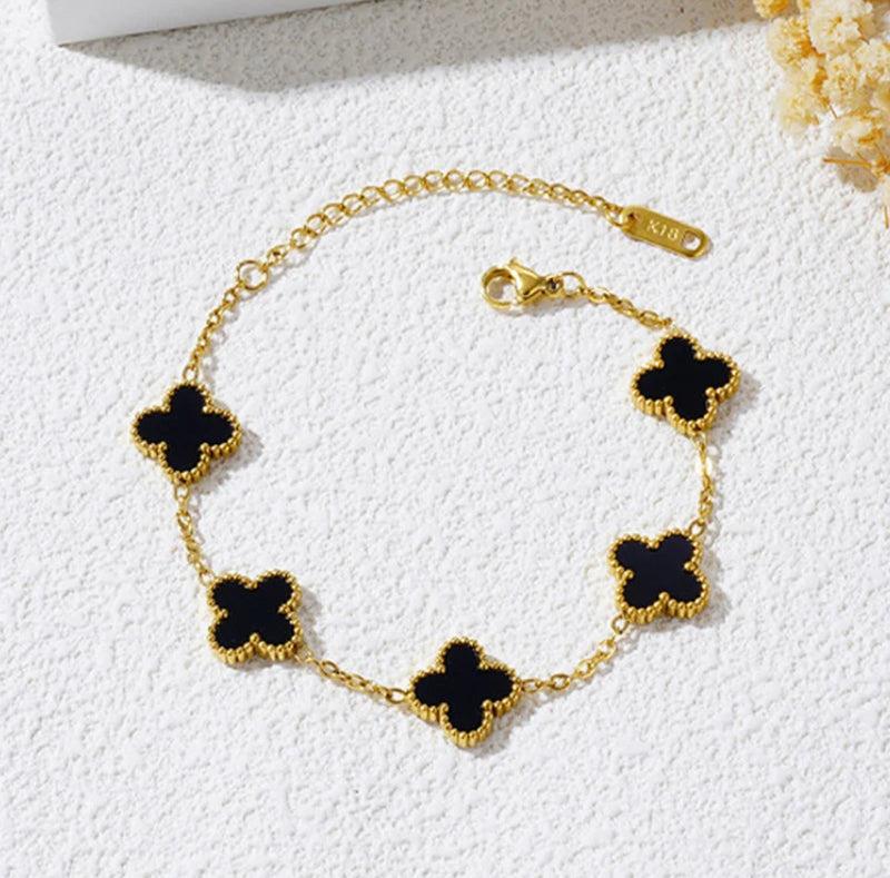 Midnight Clover Bracelet