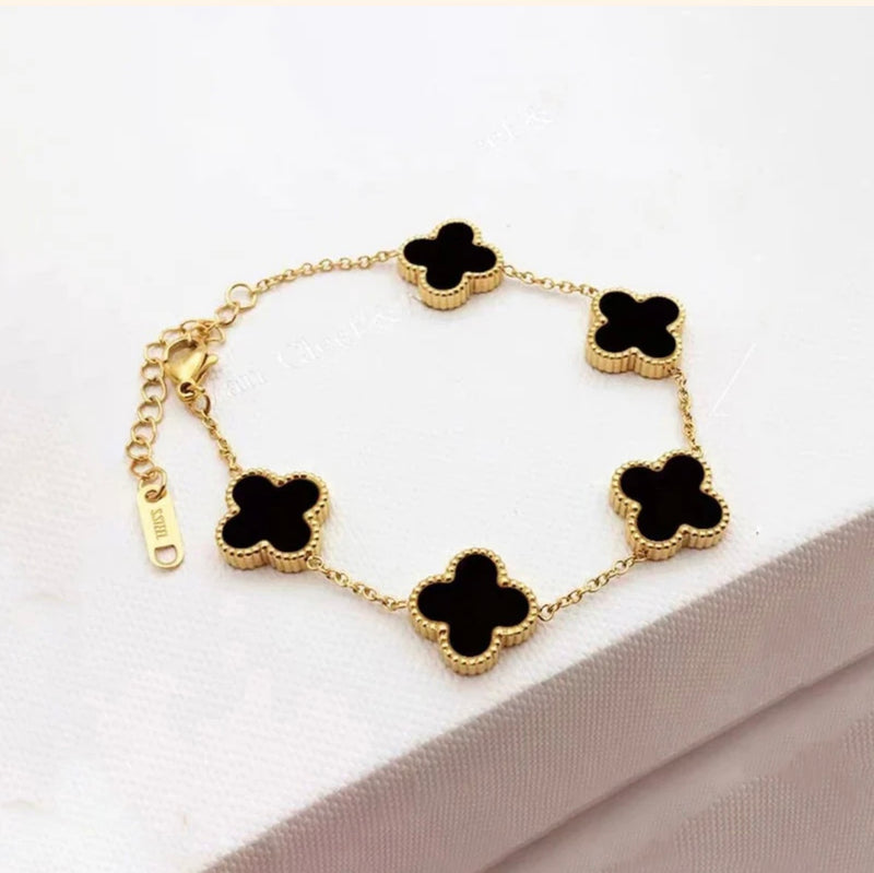 Midnight Clover Bracelet