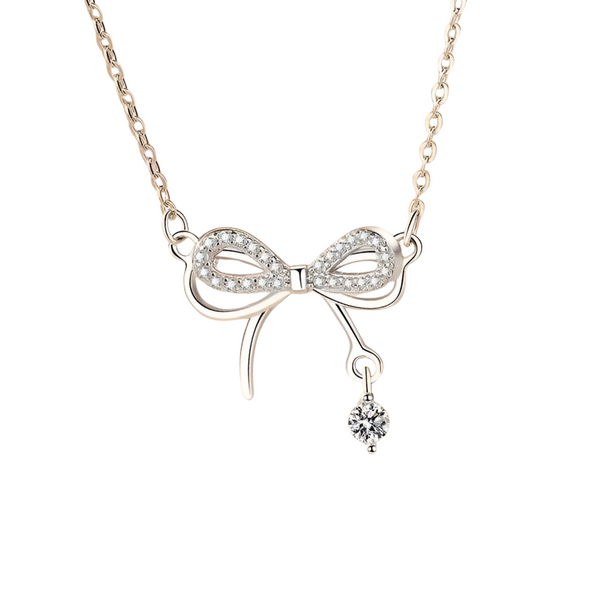 Sparkling Bow Necklace