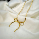 Sleek Snake Bow Necklace